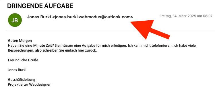 fake outlookmail webmodus sicherheit